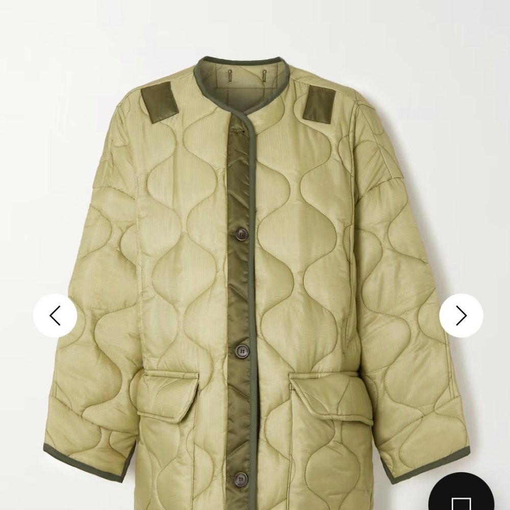 Frankie Shop Teddy Quilted Jacket Moss Green